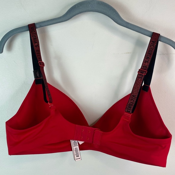 Victoria’s Secret 36C bra red new with tags lightly lined t shirt - Picture 3 of 4